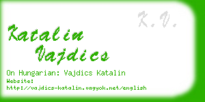 katalin vajdics business card